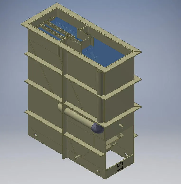 Lamella clarifier made from PP-H engineering plastic